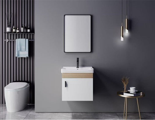 Mueble de Baño de Pared, Blanco y Madera